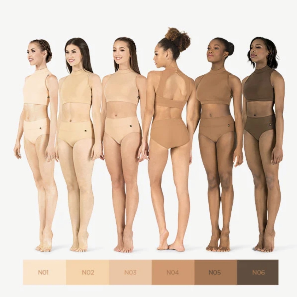 Mariia Womens True Bare "Mila" Triangle Back Dance Crop Top